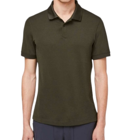 lululemon athletica Other - Lululemon Tech Pique Polo Shirt Dark Olive Green Golf Short Sleeve Men's